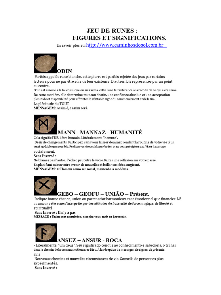 Significations des Runes et Leur Impact | PDF | Bonheur