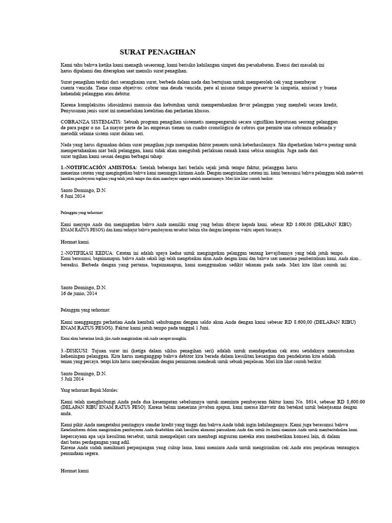 Panduan Menulis Surat Penagihan Efektif | PDF