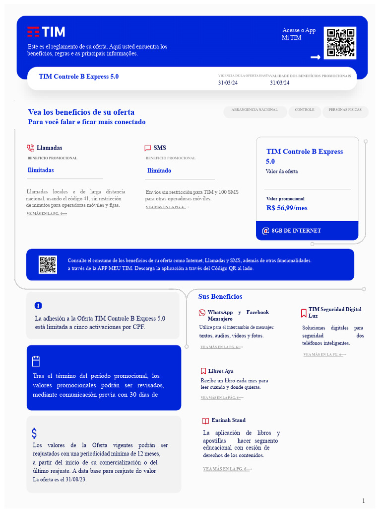 Reglamento TIM Controle B Express | PDF | Internet | Aplicación movil