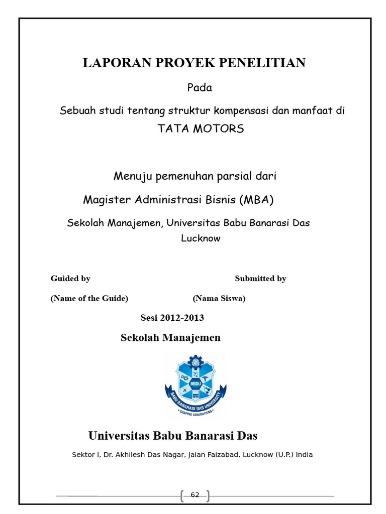 Struktur Kompensasi di Tata Motors | PDF