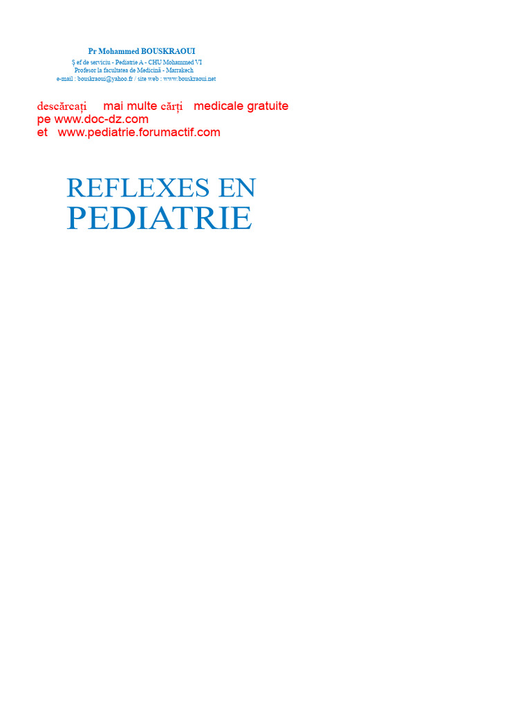 Reflexele Pediatrice Bouskraoui | PDF
