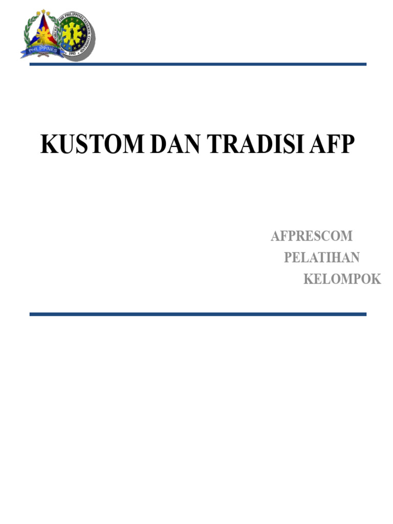 Tradisi dan Adat Militer AFP | PDF