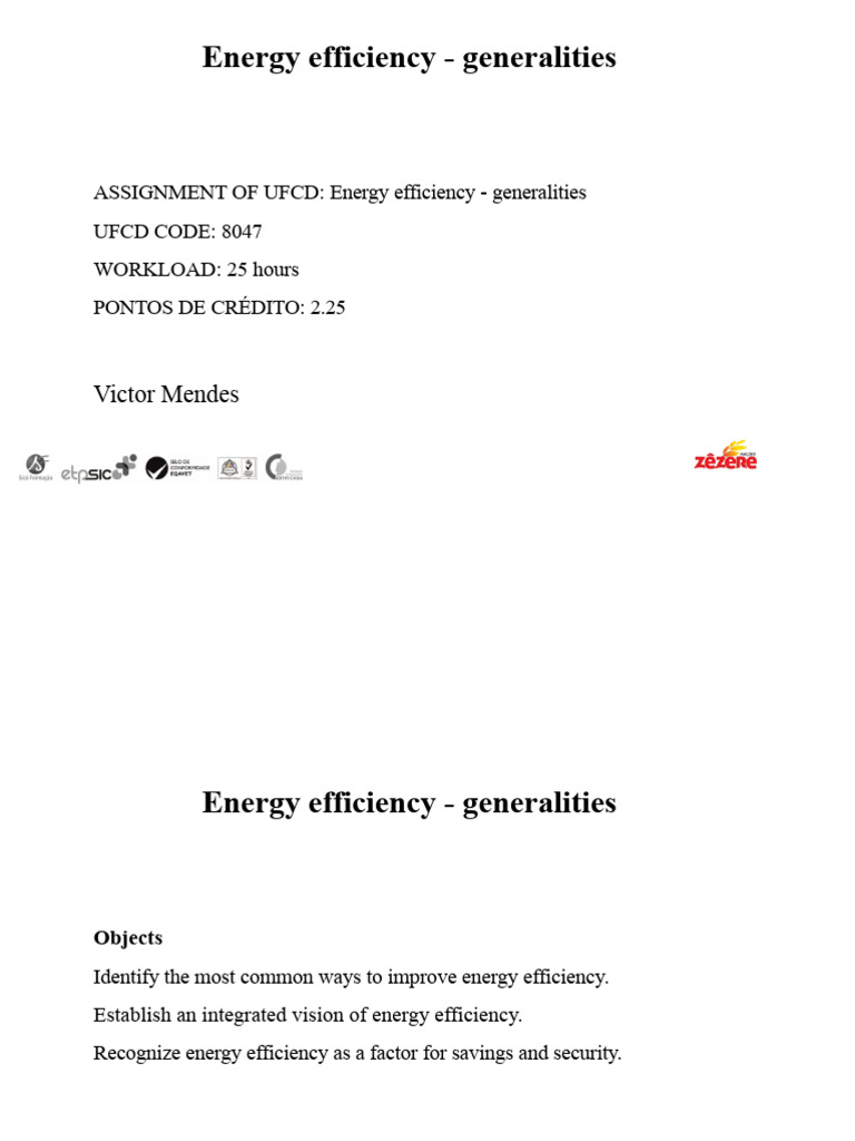 Energy Efficiency Overview and Strategies | PDF | Energy Development ...