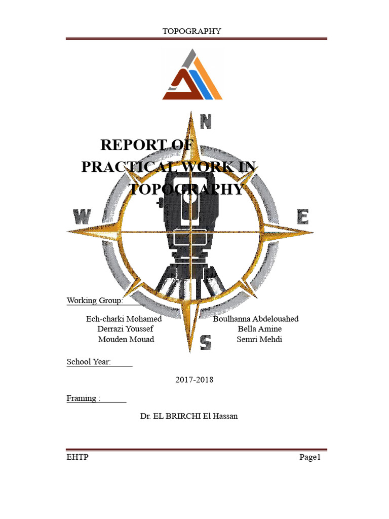Report On Practical Work in Topography | PDF | Topography | Surveying