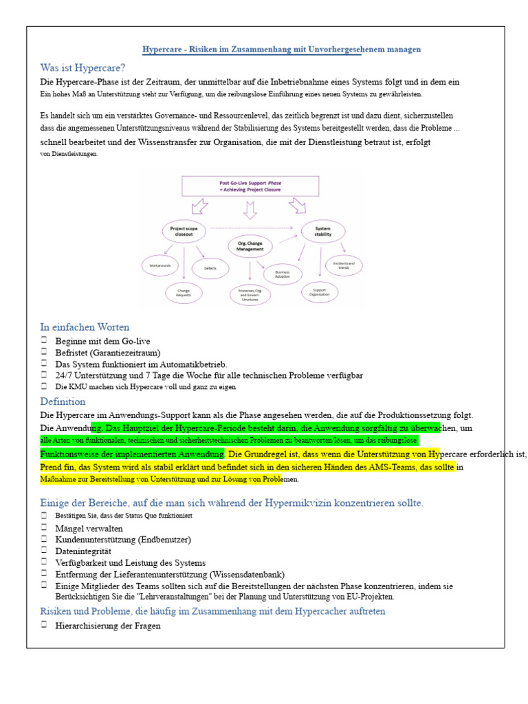 Hypercare-Ansatz v1 | PDF