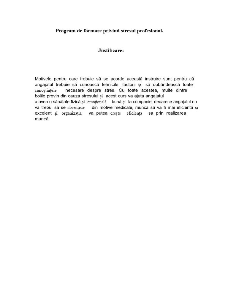 Program de Formare | PDF