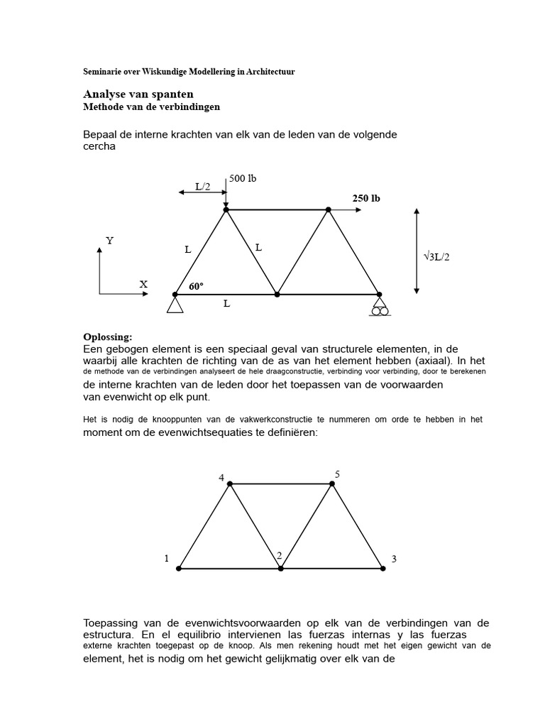 Lineaire Systemen in Vakwerken | PDF