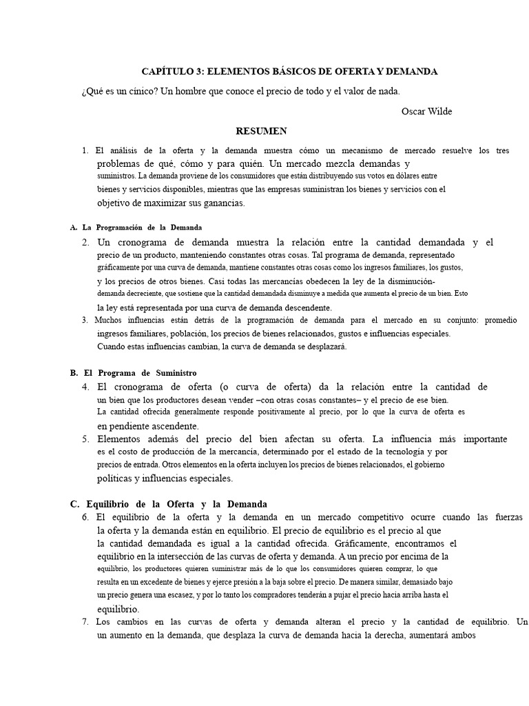 Análisis de Oferta y Demanda en Mercados | PDF | Oferta y demanda ...