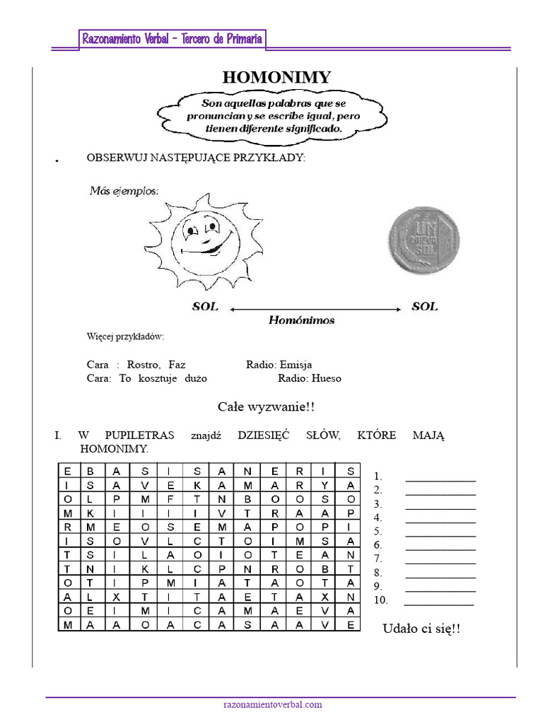 02 Homonyma Trzecia Klasa | PDF