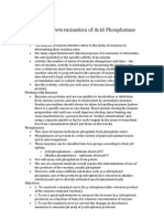 Practical 6 Enzymes 1. Determination of Acid Phosphatase Activity