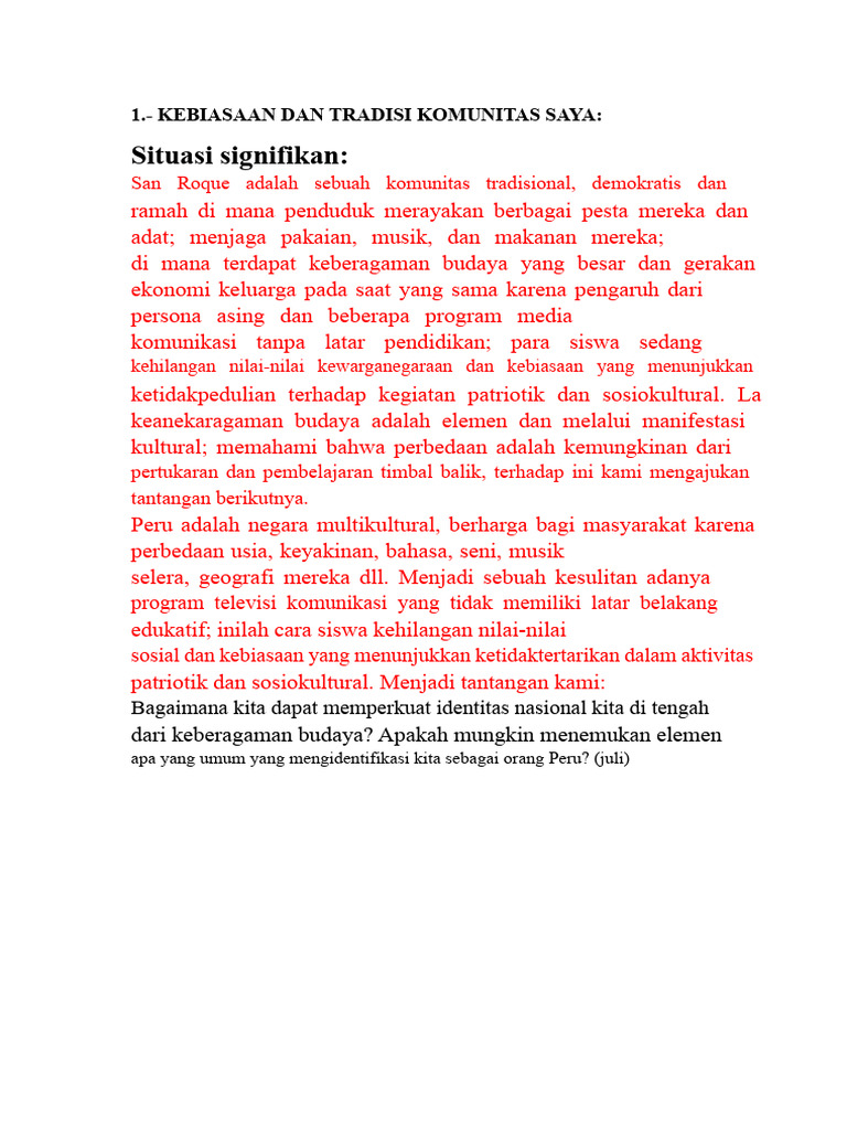 Situasi Signifikan Juli Dan Agustus | PDF