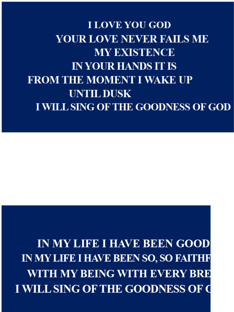 The Goodness of God | PDF
