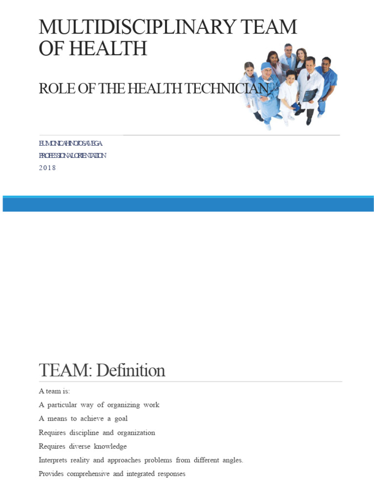 Multidisciplinary Health Team | PDF | Nursing | Interdisciplinarity