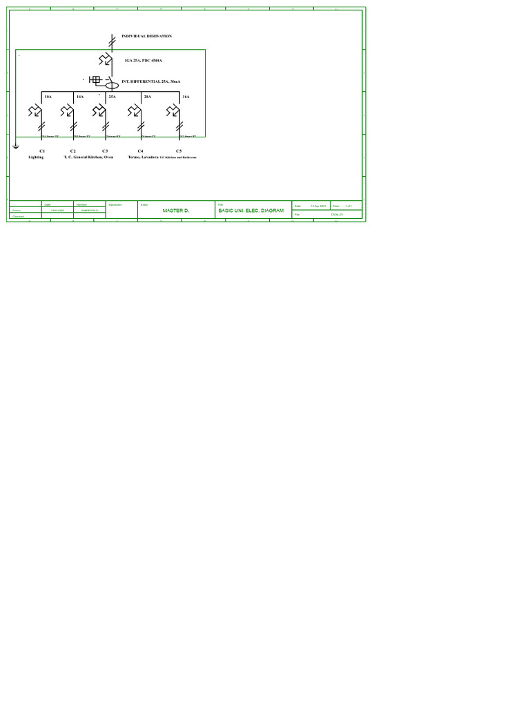 Single Line Diagram Elect. Basic | PDF