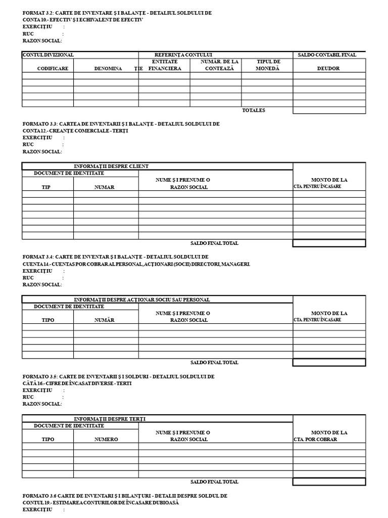 Anexe Carte de Inventar Și Solduri | PDF