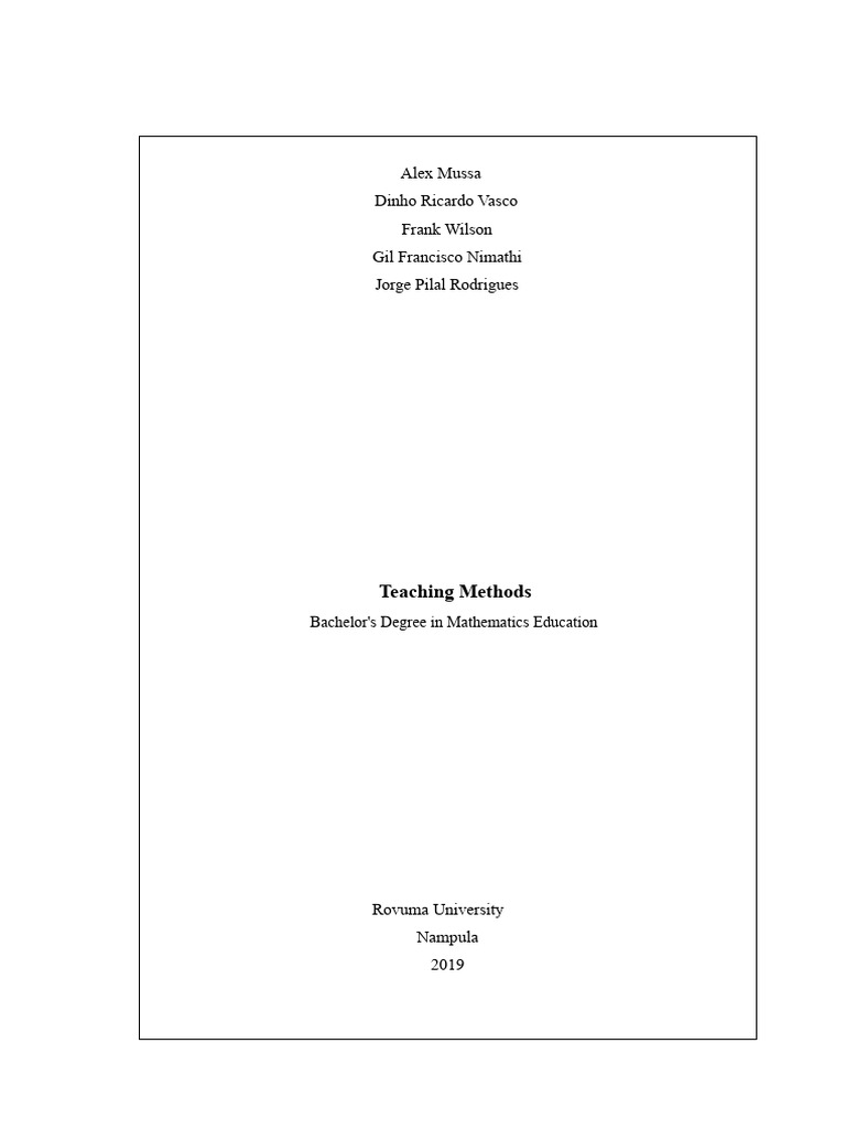Teaching Methods | PDF | Learning | Pedagogy