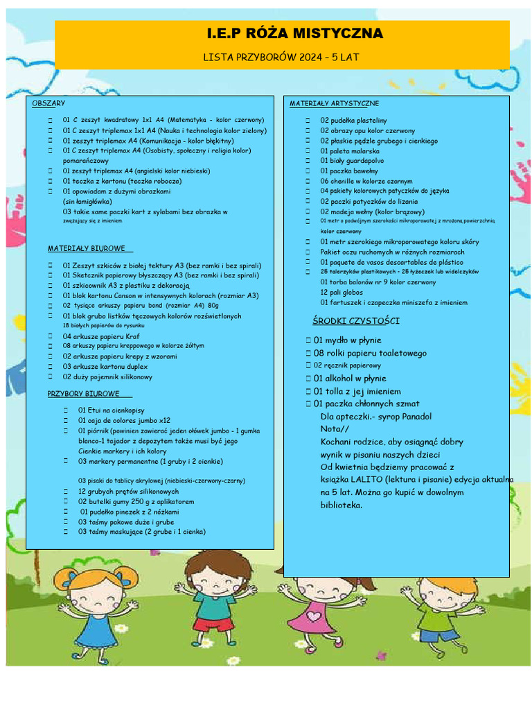 Lista 5 Lat | PDF