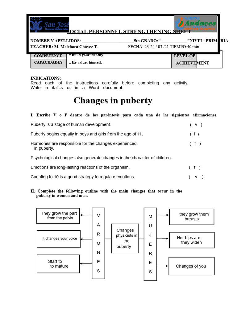 T1S3 FR Changes in Puberty | PDF | Puberty | Emotions
