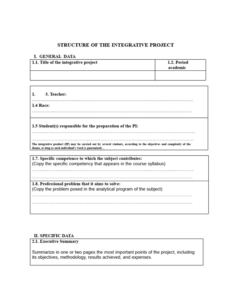 Integrative Project Structure Guide | PDF | Methodology | Theory