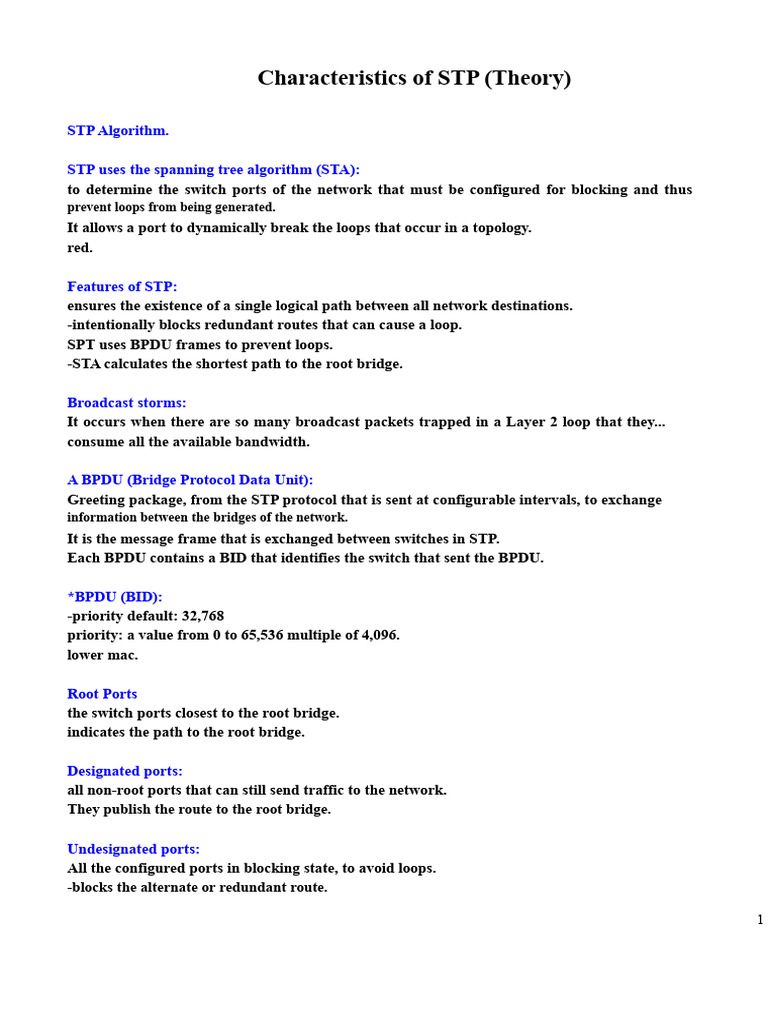 Characteristics of STP (Theory) | PDF | Computer Science | Computer ...