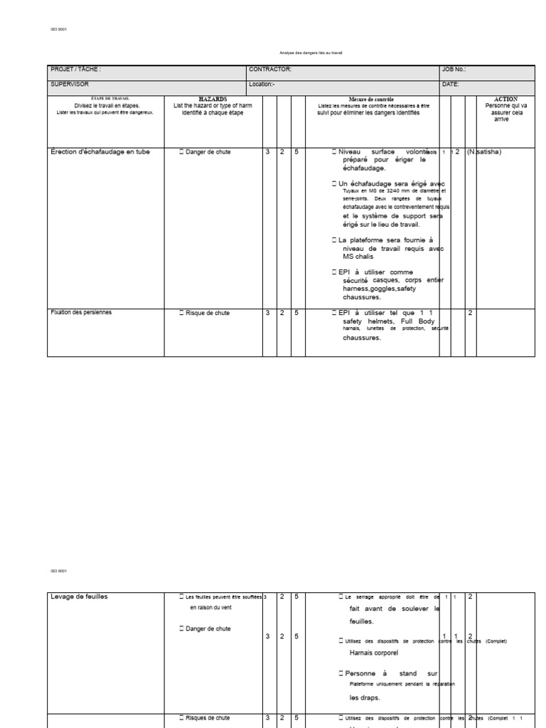 Analyse des risques selon ISO 9001 | PDF | Risque | Gestion des risques