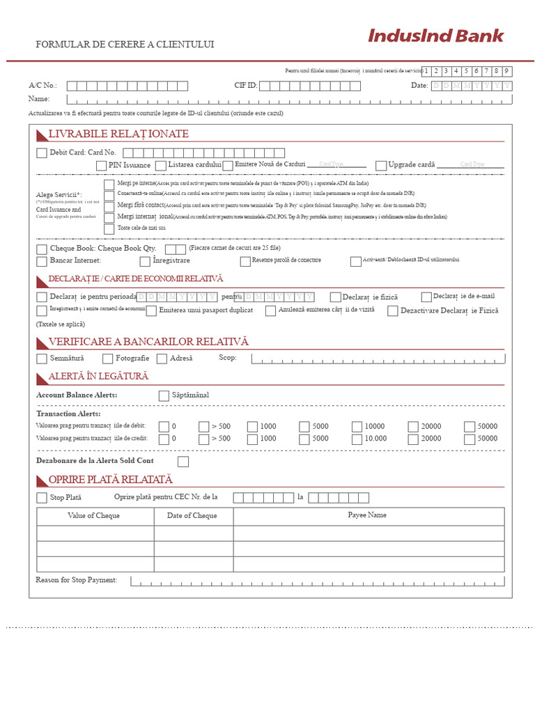 Formular de Cerere Client | PDF