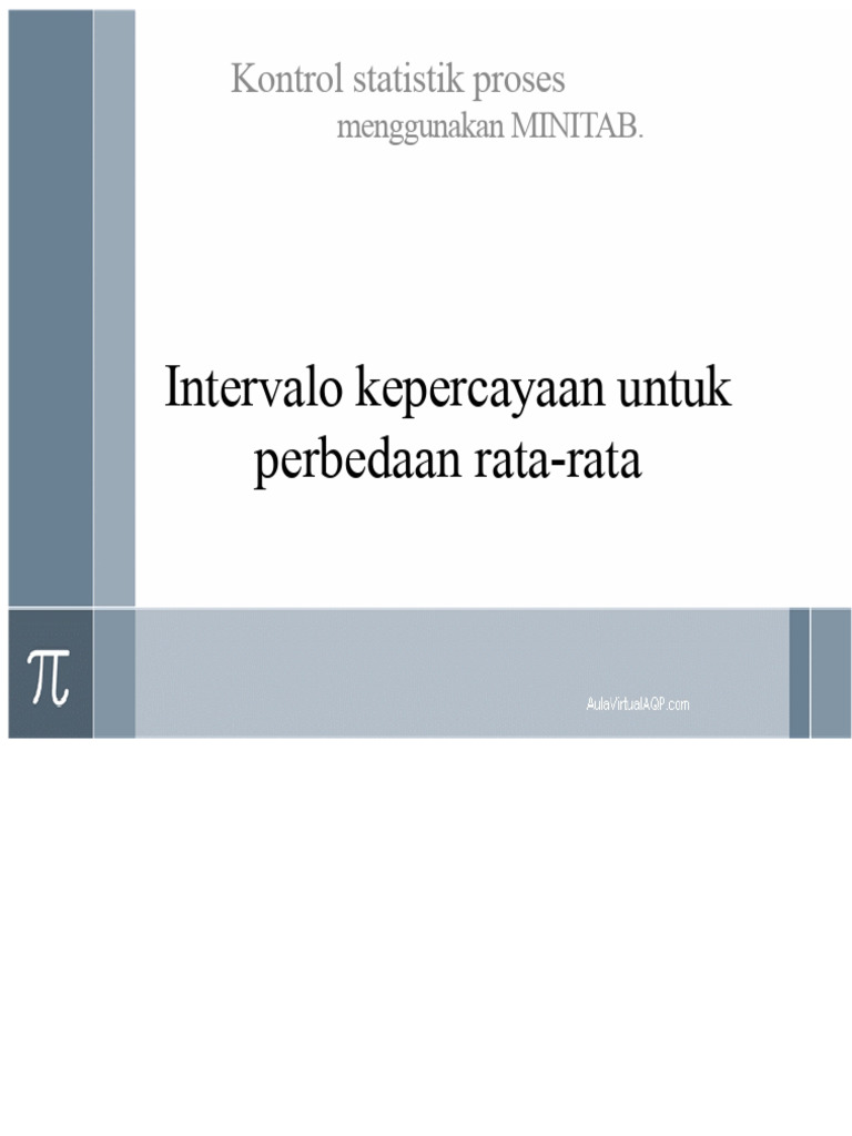 Interval Kepercayaan Perbedaan Rata-rata | PDF