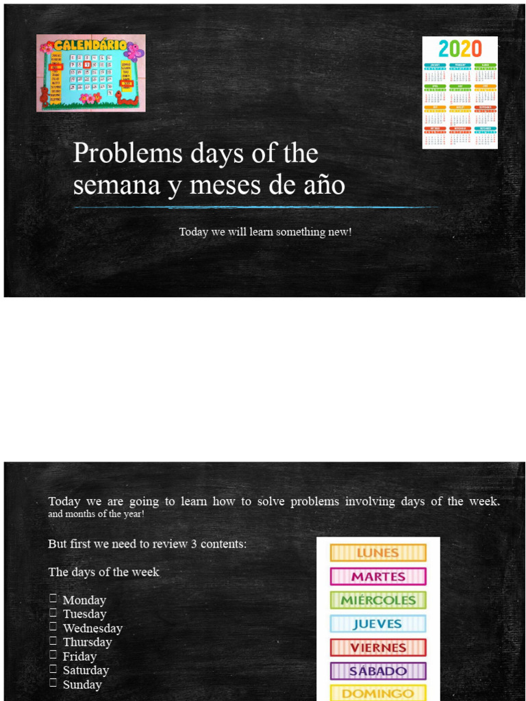 Solving Problems with Days and Months | PDF