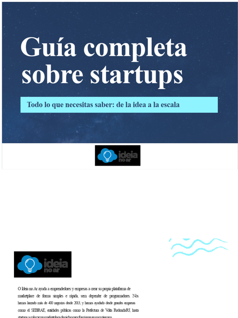 Guía para crear startups exitosas | PDF | Empresa de inicio | Pequeñas ...