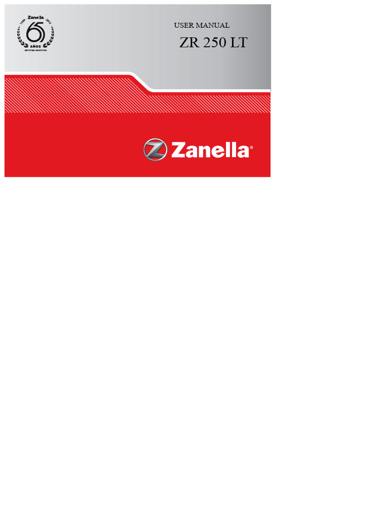 ZR 250 LT User Manual and Safety Guide | PDF | Throttle | Carburetor