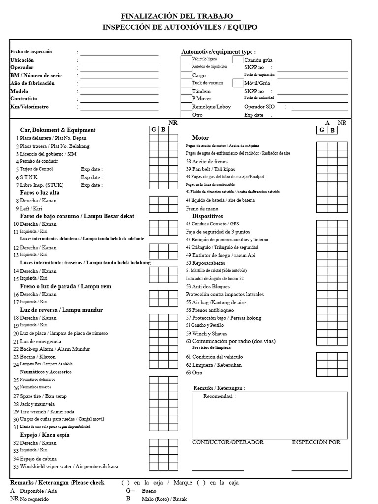 Form Pti y BBS Asli | PDF | Coche | Transporte