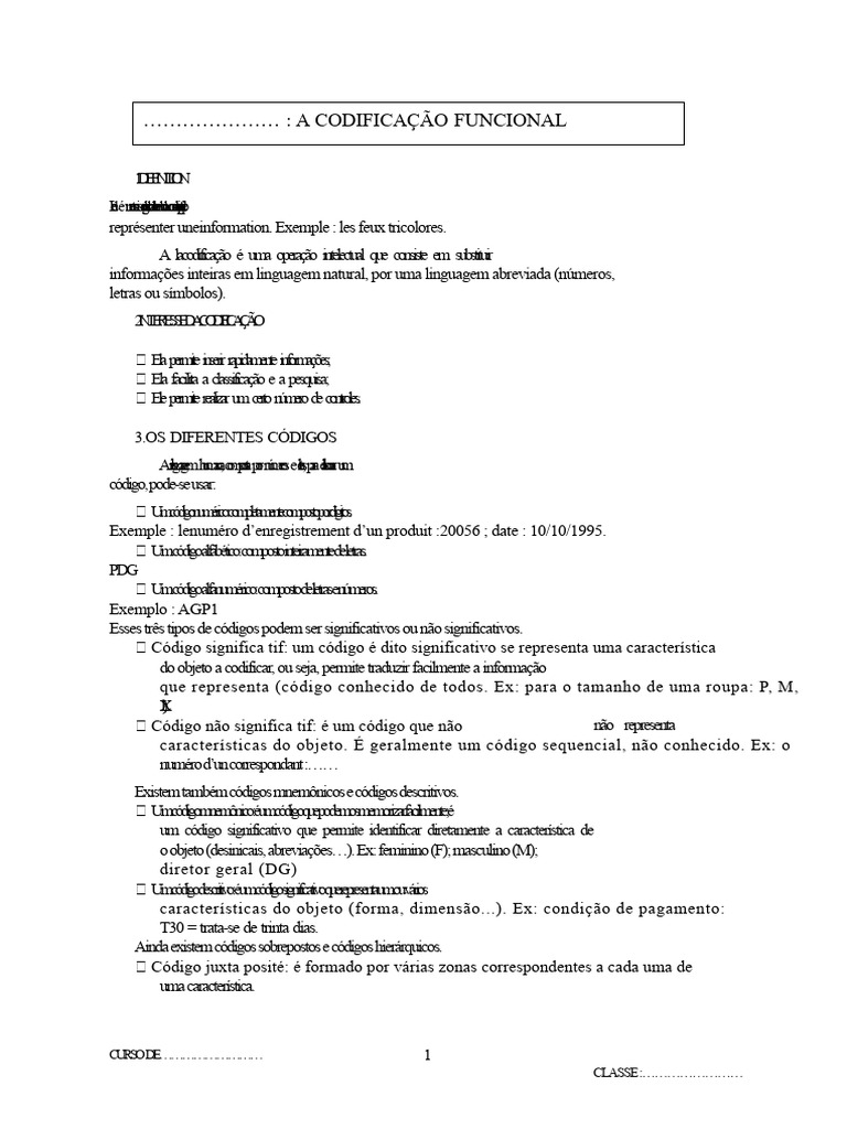 Codificação Funcional: Tipos e Métodos | PDF