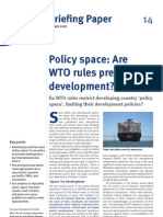 Policy Space: Are WTO Rules Preventing Development?: Briefing Paper
