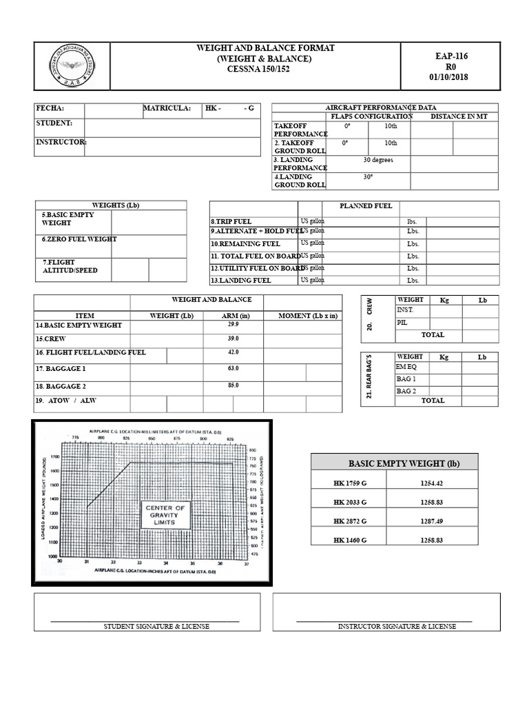 Cessna 150/152 Weight & Balance Guide | PDF | Aerospace | Aerospace ...