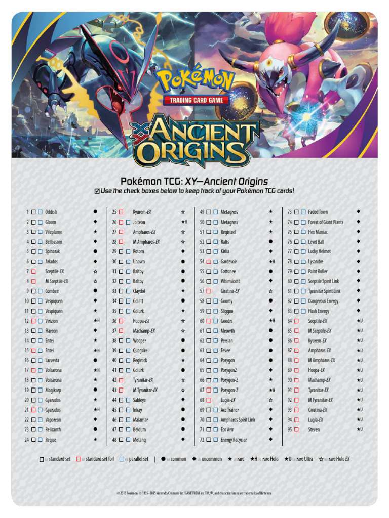 pokemon xy12 evolutions card list XY: The Master Set Features Over 100 Cards Including 4 New Pokmon Break  2016 Pokemon XY Evolutions
