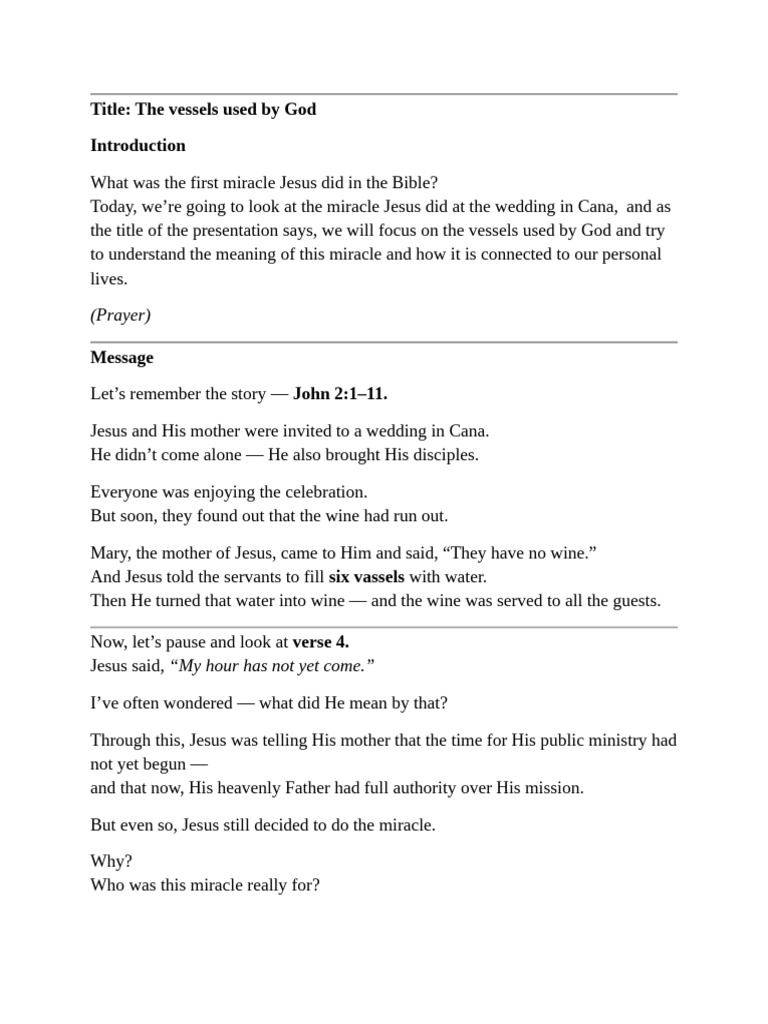 Sermon en | PDF | Jesus | Gospel Of John