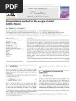 Computational Method For The Design of Wind Turbine Blades: A.J. Vitale, A.P. Rossi