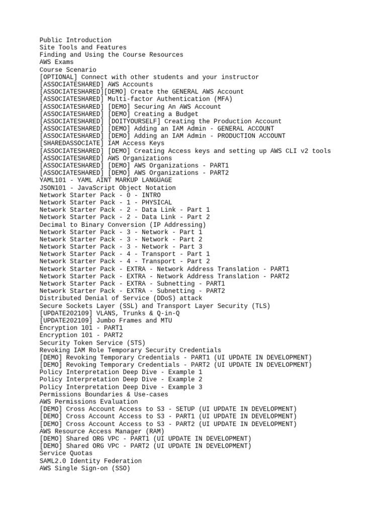 AWS Course Resources and Tools Guide | PDF | Virtual Private Network ...