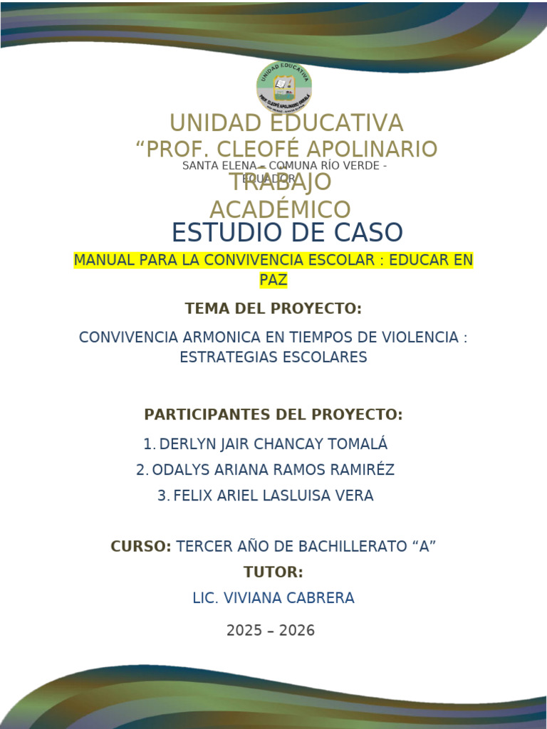 Estrategias para Convivencia Escolar en Paz | PDF | Violencia ...