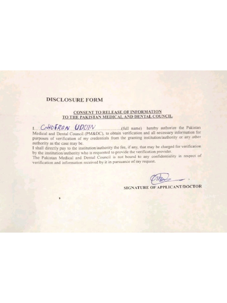 Disclosure Form | PDF
