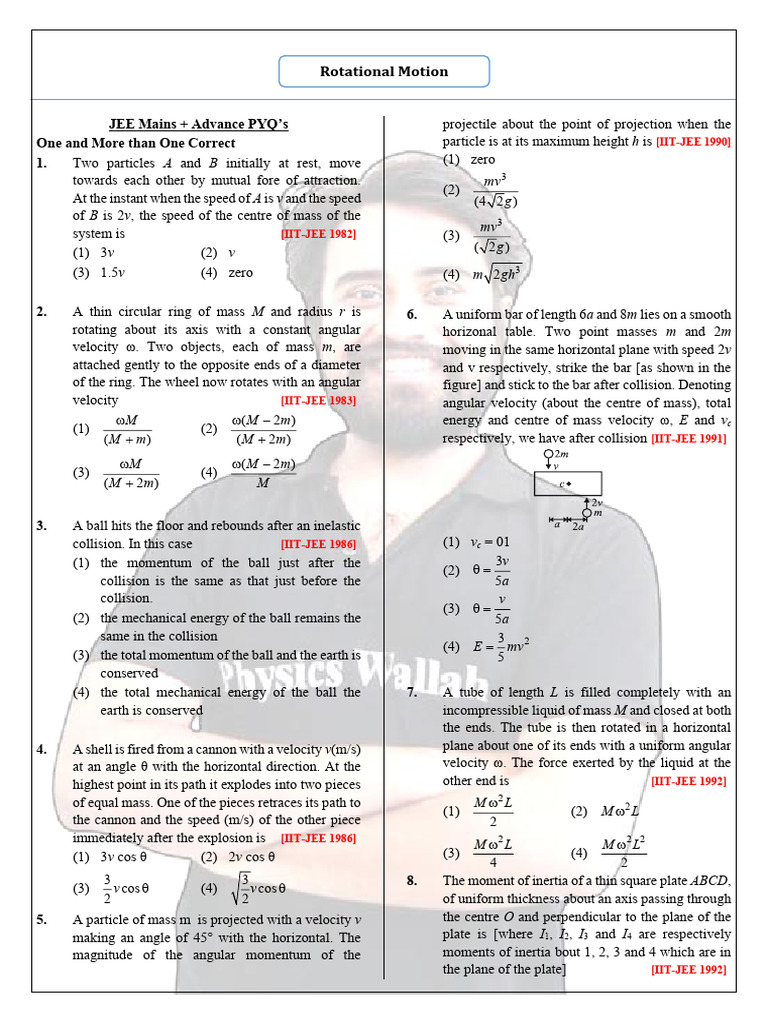 9 2 Rotational Motion Level Up Physics Numericals With Brofessor | PDF ...