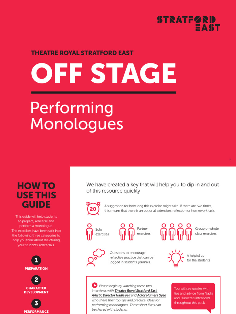 Off Stage Monologues 1 | PDF