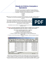 Lição 3 - Utilização de Critérios Avançados e Operadores