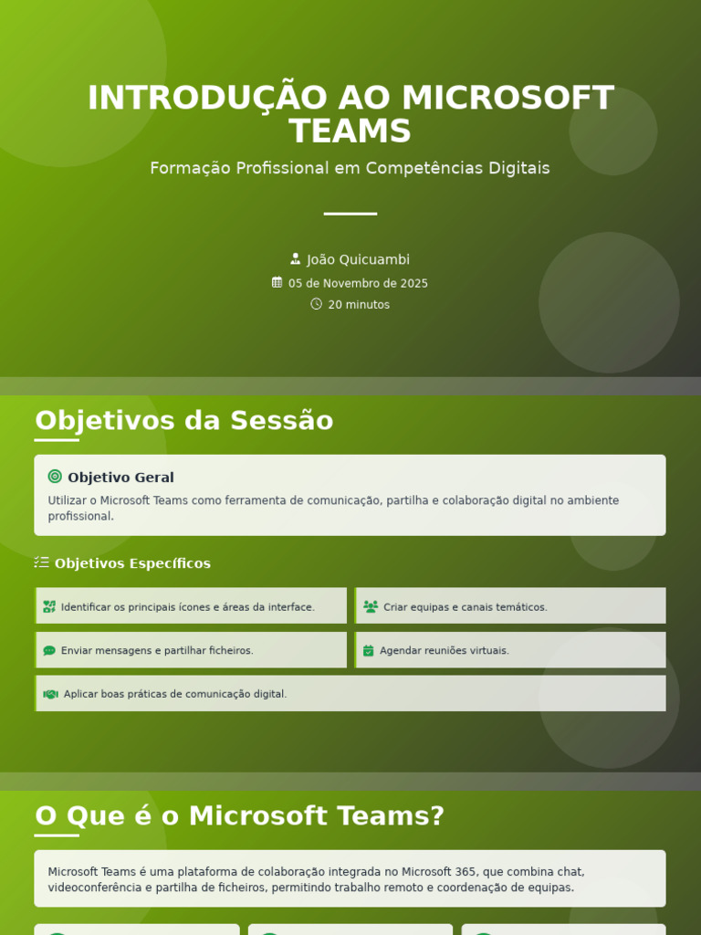 Introduction To Microsoft Teams | PDF | Microsoft | Comunicação