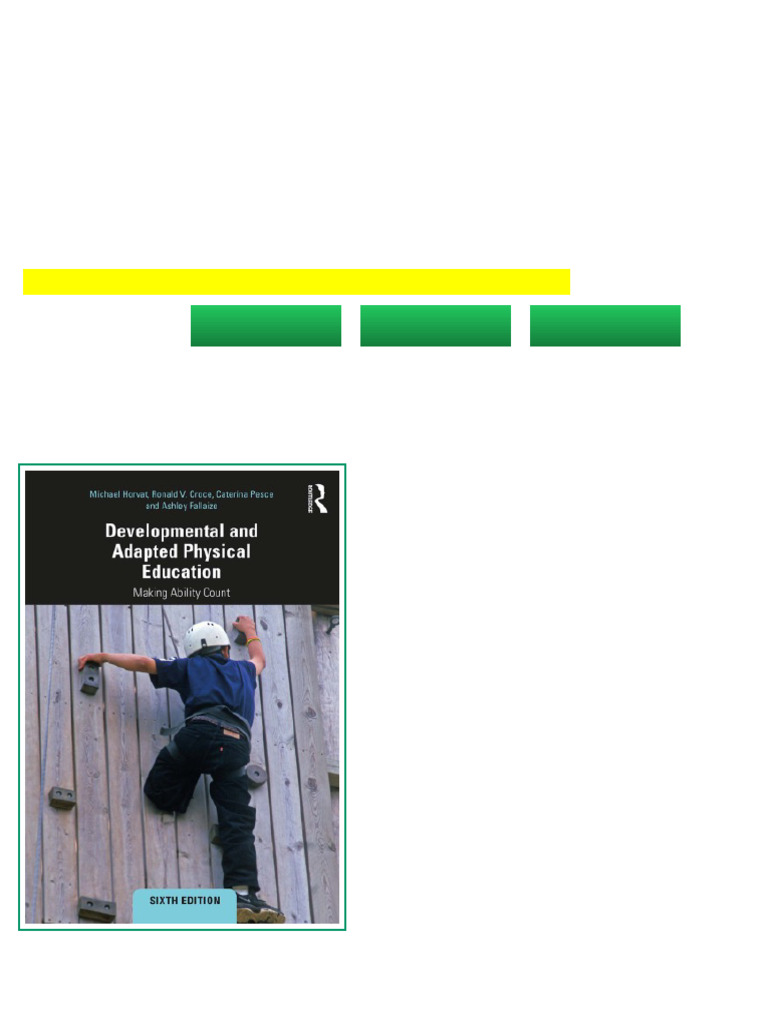 (Ebook) Developmental and Adapted Physical Education: Making Ability ...