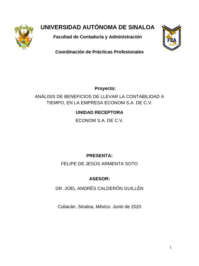 Beneficios de Contabilidad Oportuna en ECONOM | PDF | Negocios ...