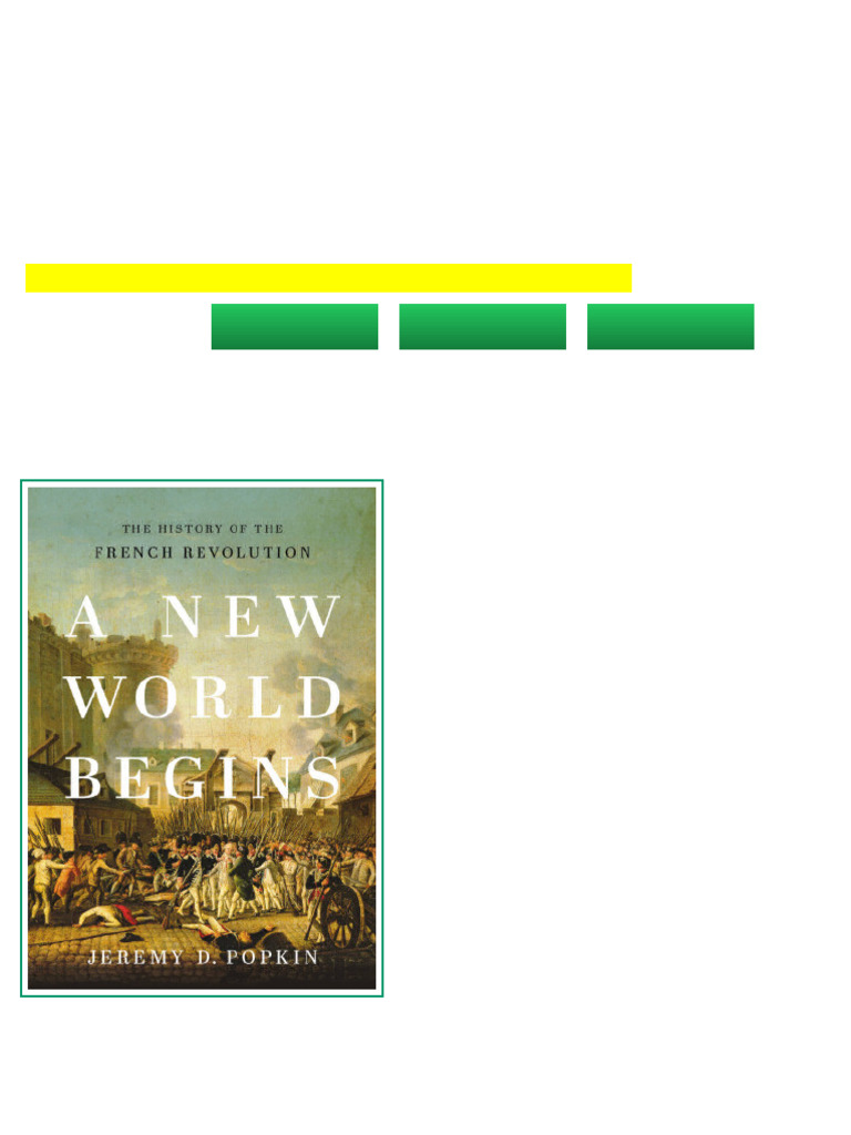 (Ebook) A New World Begins The History of The French