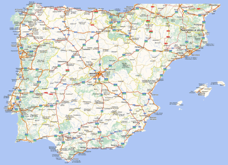 Spain Highway Map PDF | PDF