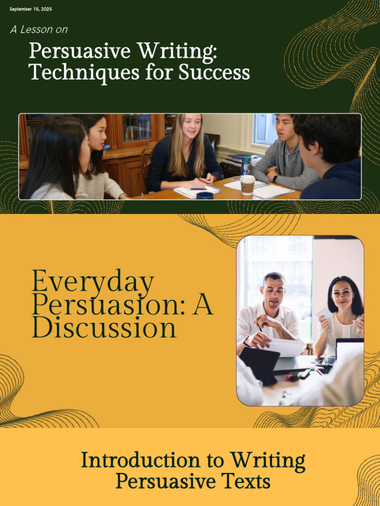 G10 Persuasive Writing Techniques For Success | PDF