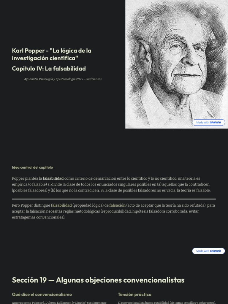 Ayudantía Clase 6 Karl Popper La Falsabilidad | PDF | Falsificabilidad ...